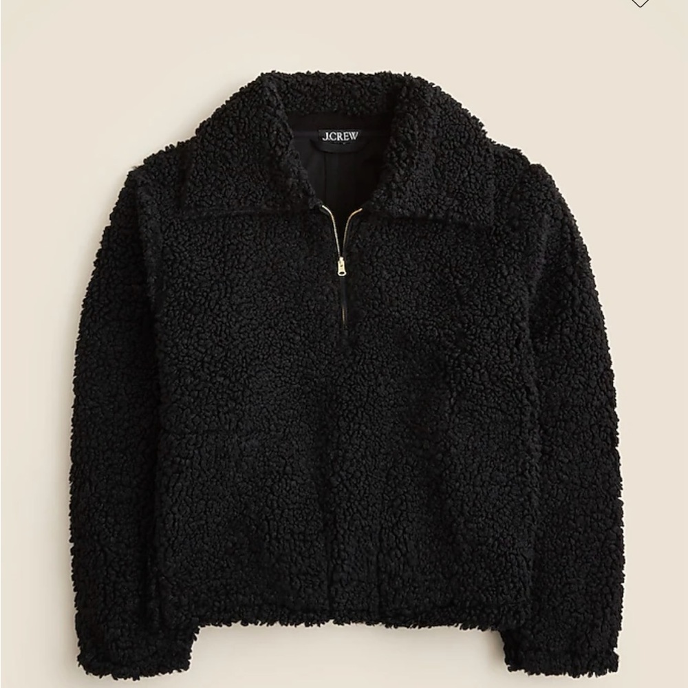 J.Crew Sherpa half-zip fleece pullover